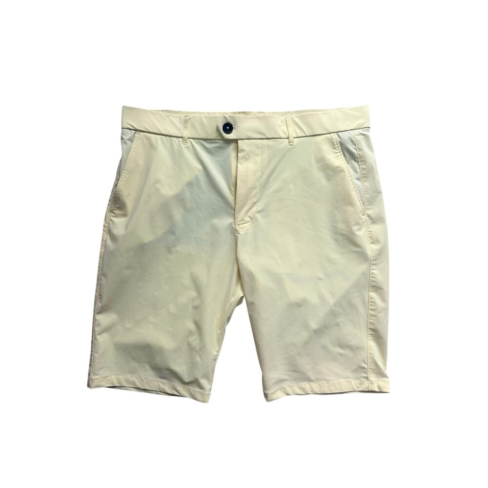 Greyson Montauk Golf Shorts Mens 34 Yellow 10 Inseam Stretch $130